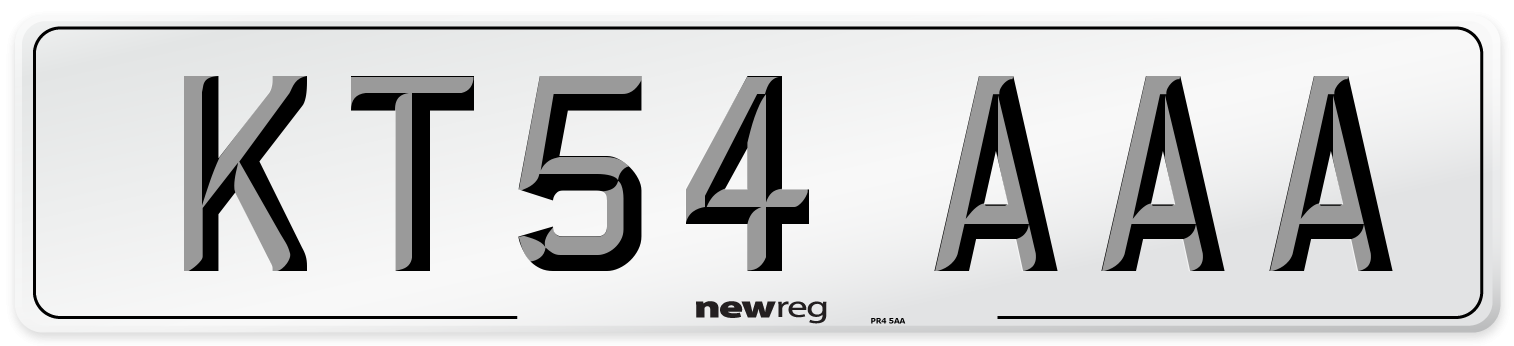 KT54 AAA Number Plate from New Reg